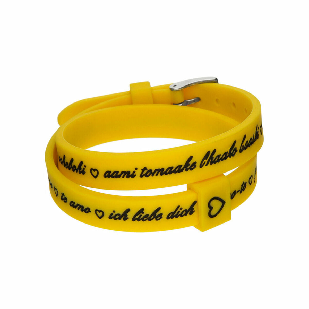 8054726935513 - Damenarmreif I LOVE YOU SILVER - BRACCIALE IN SILICONE SILICONE BRACELET