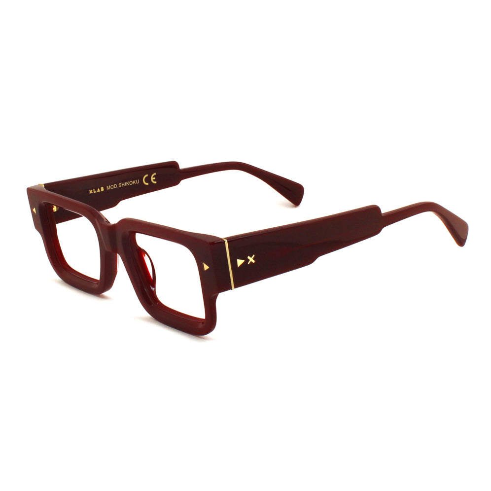 8054757821830 - XLAB Unisex SHIKOKU Rahmen von BRILLEN Acetat Bordeaux  Quadratisch