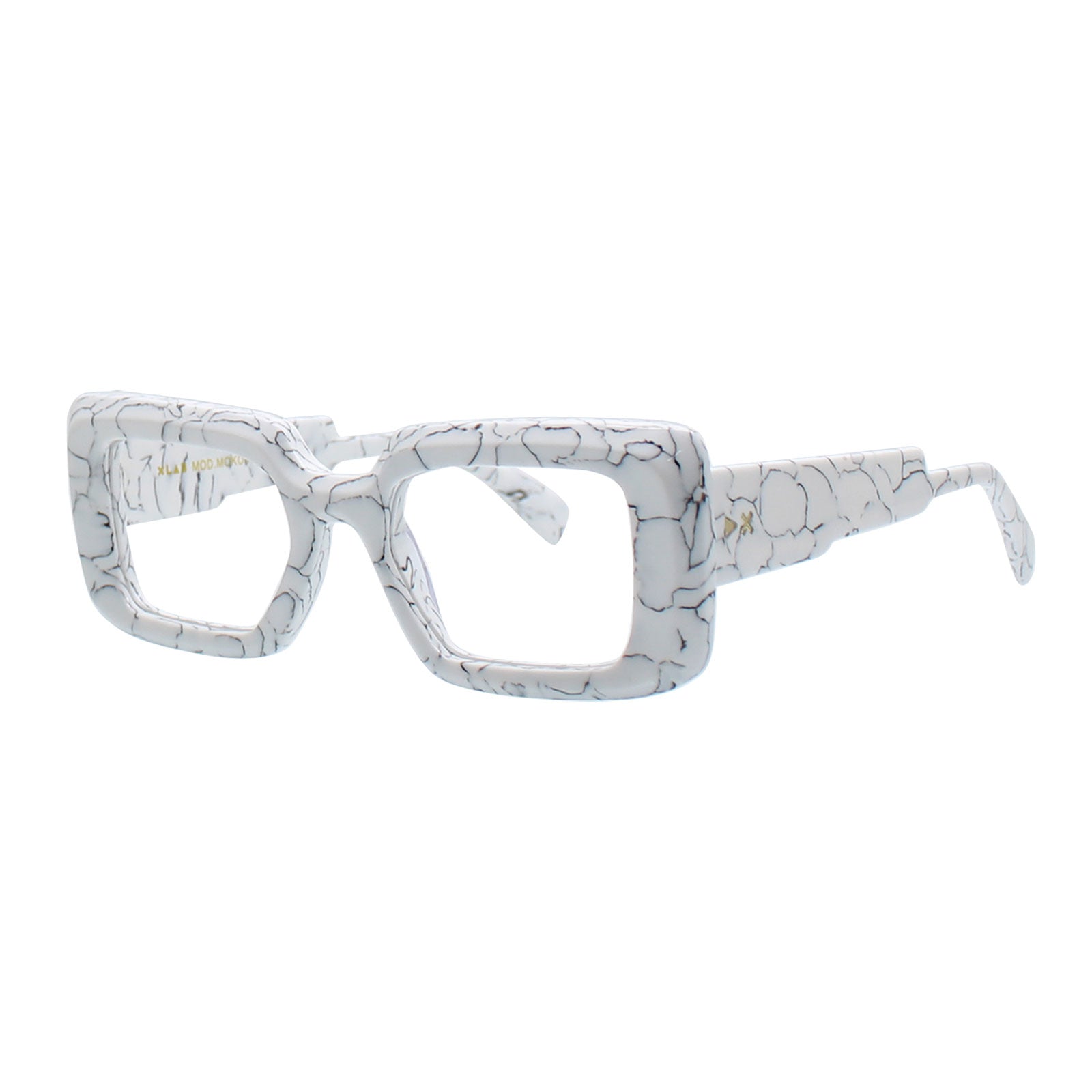 8054757826132 - XLAB Damen MOKOIA Optische Fassungen Acetat Marmor Weiß  Quadratisch Anti-Blaulicht