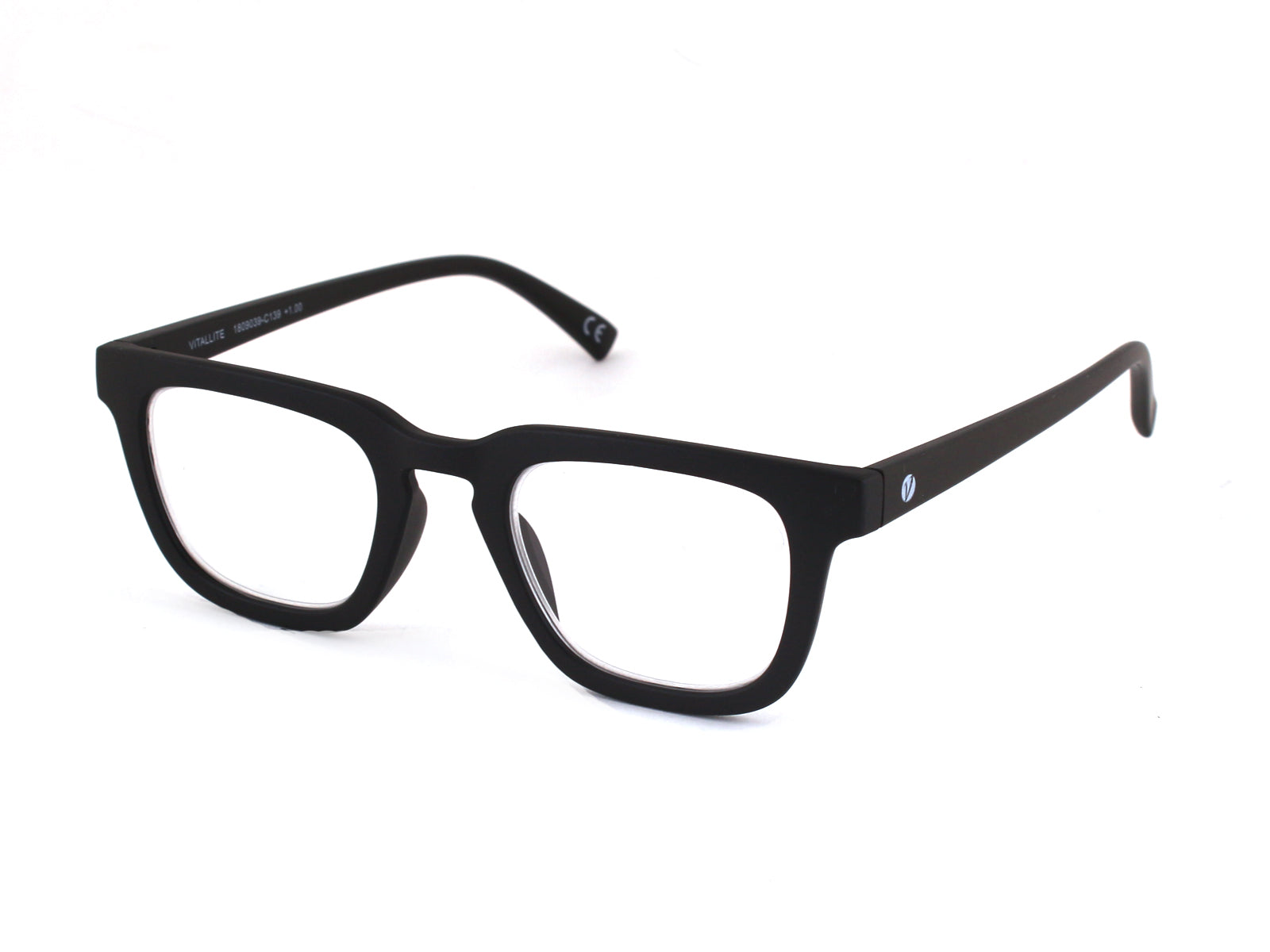 8054757828068 - Unisex MOD 495 GLÄNZEND SCHWARZ 03S Lesebrille Acetat Schwarz  Hocken