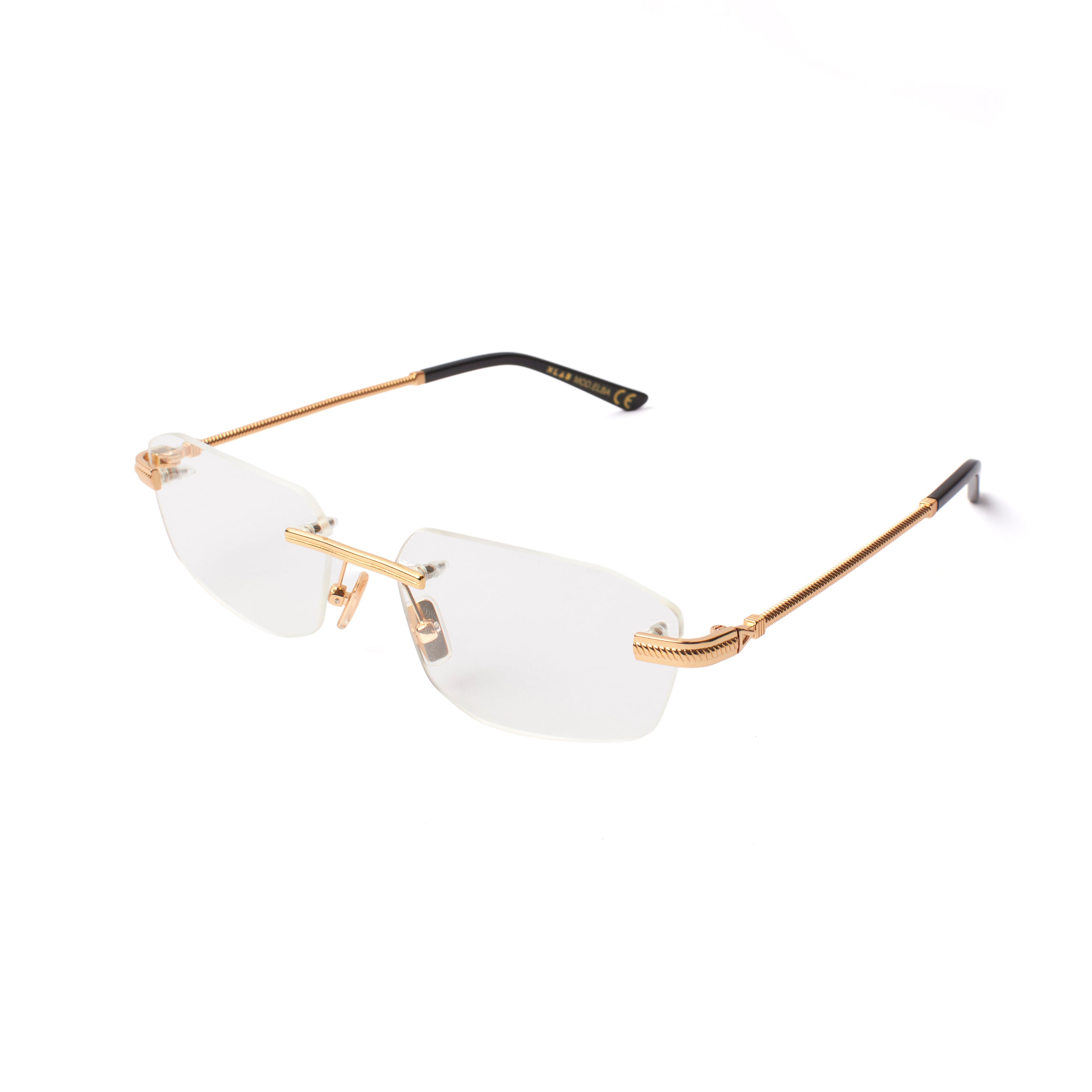 8054757894483 - XLAB Unisex Elba Rahmen von BRILLEN Metall Gold  Quadratisch Normal