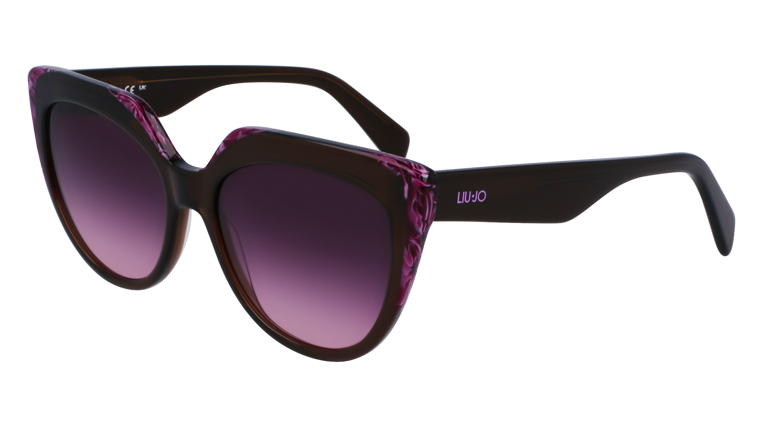 8054944263405 - Frau LJ783S 212 Gläser SONNENBRILLEN Acetat Braun Viola Katzenauge Normale Normal