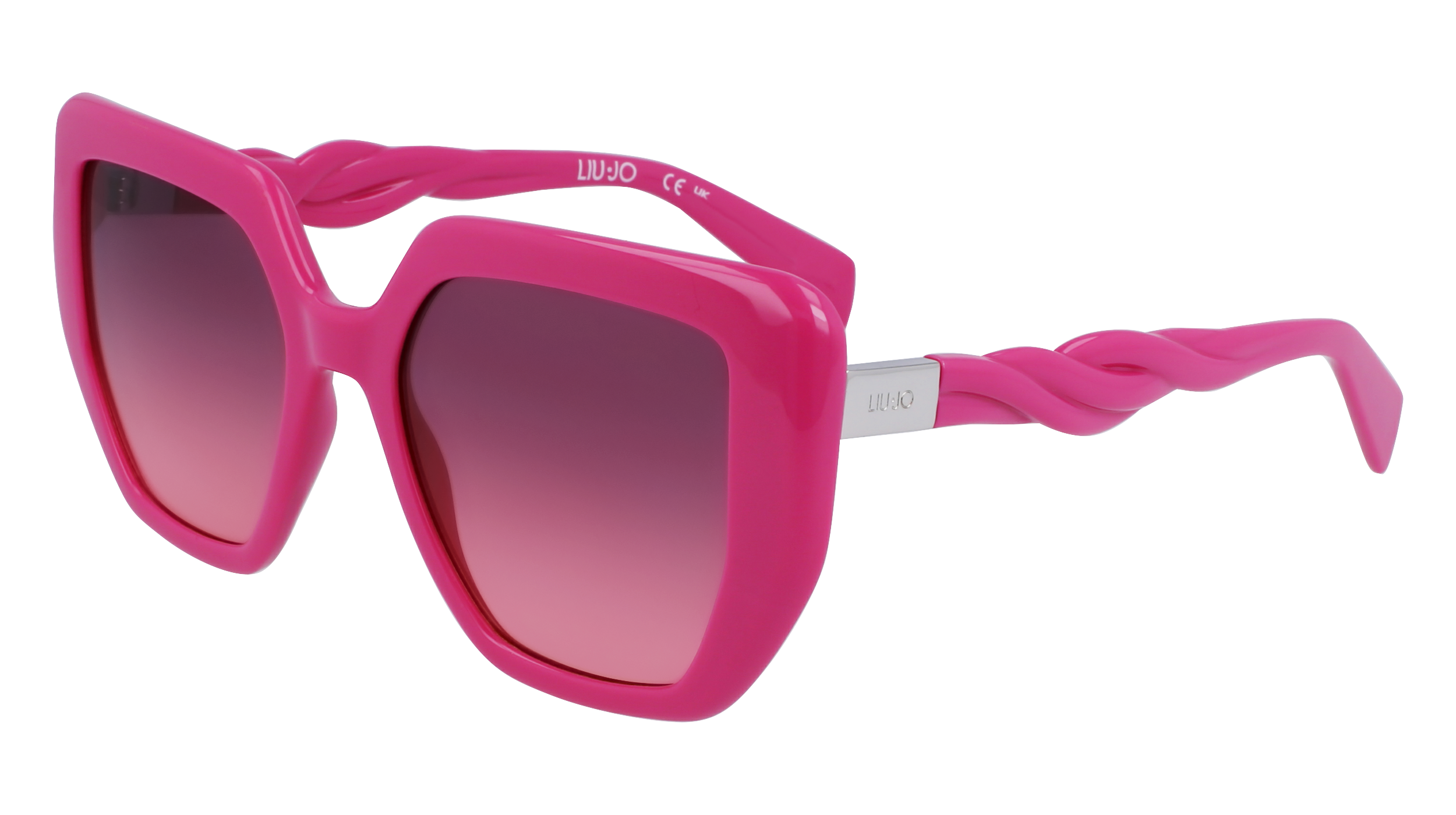 8054944756952 - Damen LJ788S 525 Gläser SONNENBRILLEN Bio-Injekt Fuchsie Rosa Quadratisch Normal Schattiert