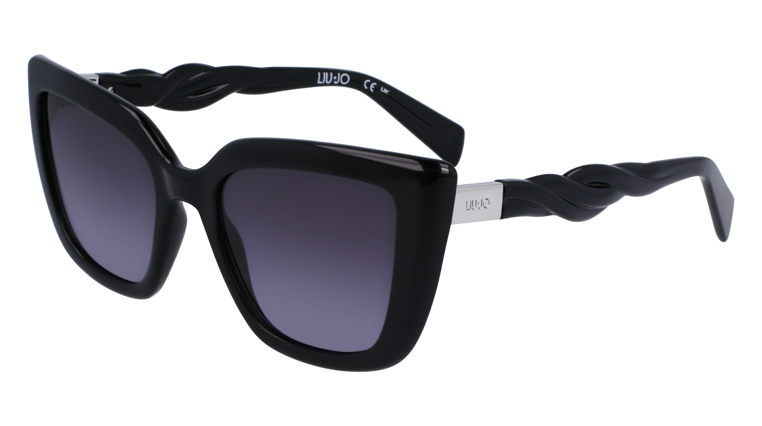 8054944756969 - Frau LJ789s 001 Gläser SONNENBRILLEN Acetat Schwarz Grau Schmetterling Normal Schattiert