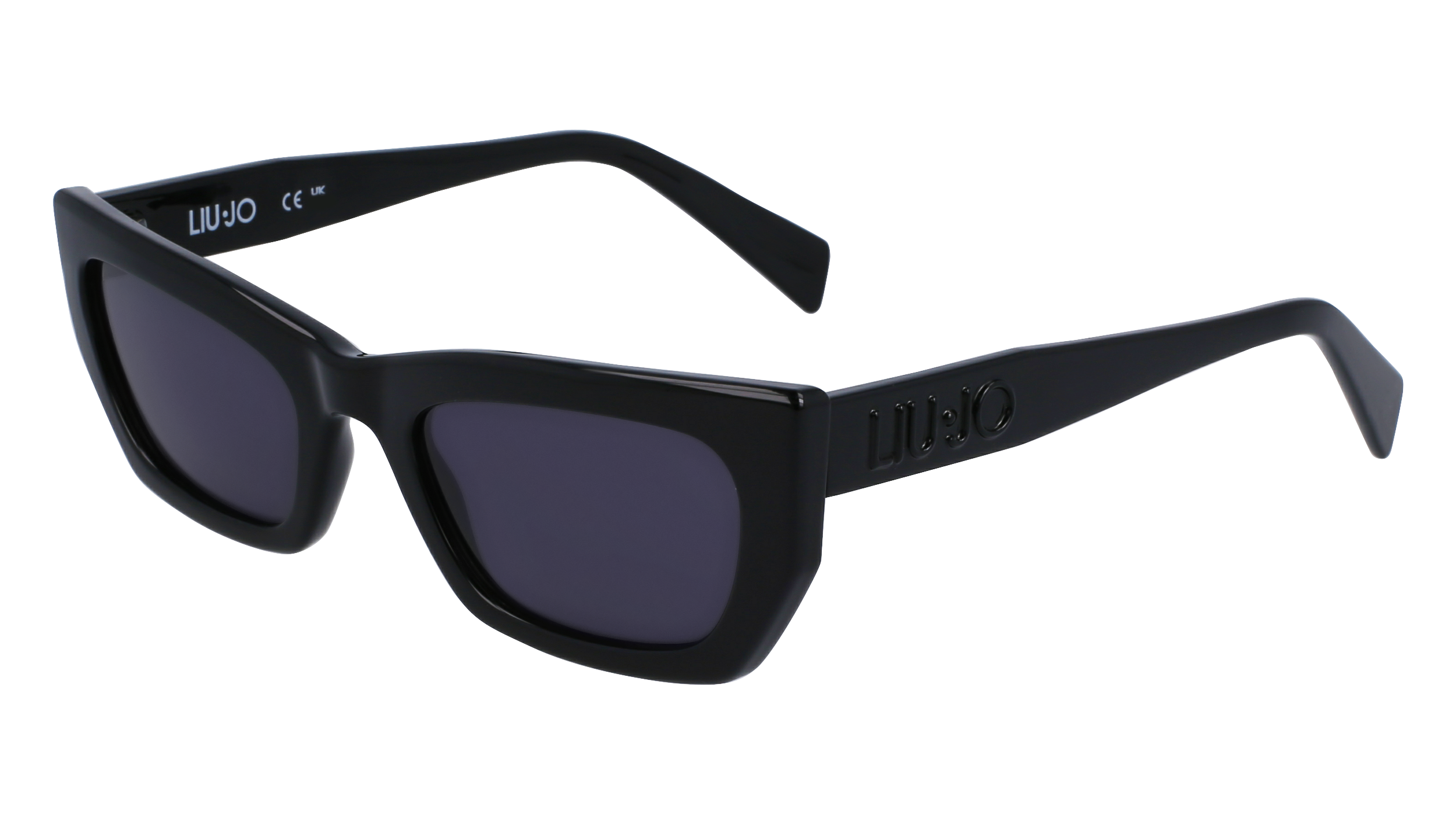 8054944757027 - Damen LJ790S 001 Gläser SONNENBRILLEN Bio-Injekt Schwarz Grau Cat Eye Normal