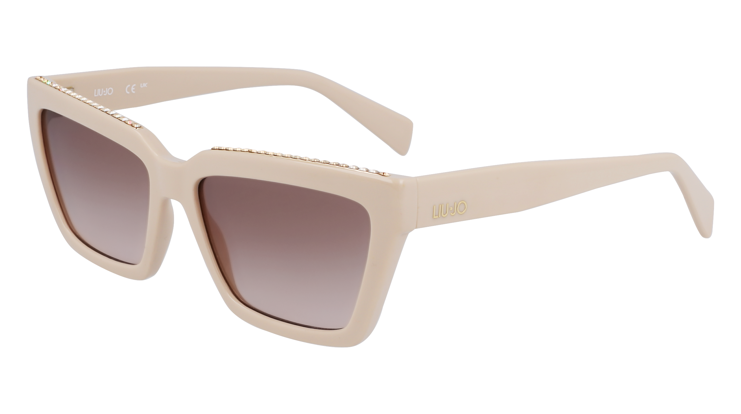 8054944757140 - Damen LJ793SR 264 Gläser SONNENBRILLEN Bio-Injekt Beige Braun Quadratisch Normal Schattiert