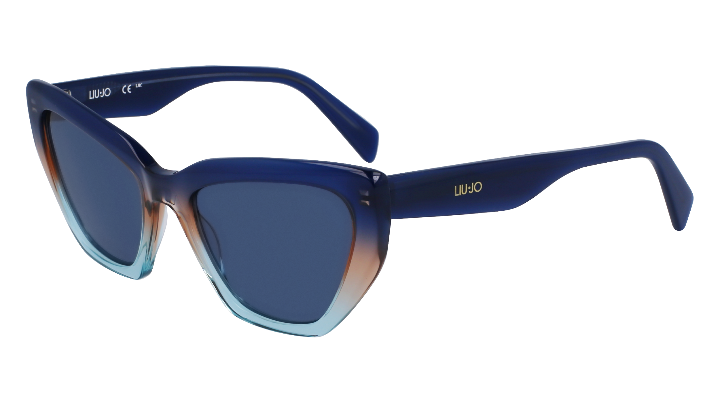 8054944757188 - Frau LJ794S 439 Gläser SONNENBRILLEN Acetat Blau Blau Katzenauge Normal