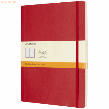 8055002854672 - MOLESKINE® Notizbuch Classic XL liniert Softcover rot