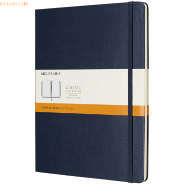 8055002855129 - Notizbuch XL 19x25cm liniert Hardcover 96 Blatt saphir