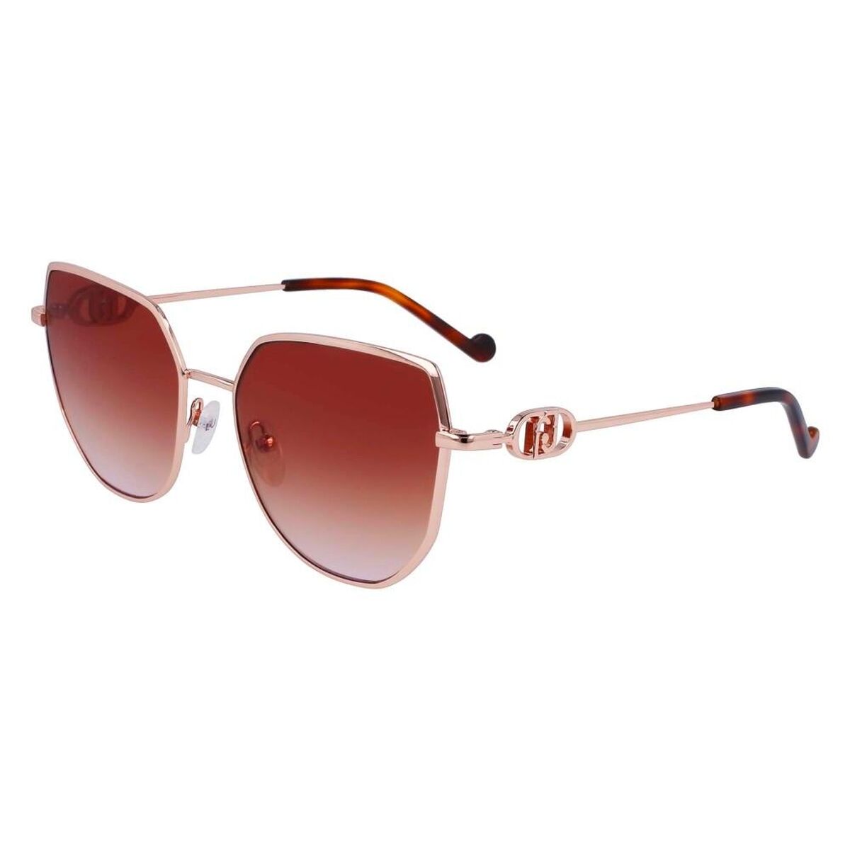 8055130515070 - Damen LJ154S 770 Sonnenbrillen Metall Gold Rose Braun Geometrisch Schattiert 8055130515070 - Damen LJ154S 770 Sonnenbrillen Metall Gold Rose Braun Geometrisch Schattiert
