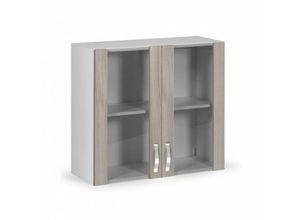 8055182022687 - Wandschrank mit zwei Ulmentüren aus Melaminholz H72x80x32 cm