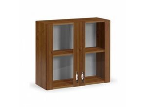 8055182025718 - Wandschrank 2 Türen antik Nussbaum in Melaminholz H72x80x32 cm