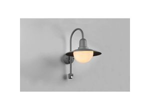 8055303000754 - Iperbriko - Anthrazitfarbene Vintage-Wandleuchte mit gebogenem Arm und IP44-Bewegungssensor Norman Trio Lighting