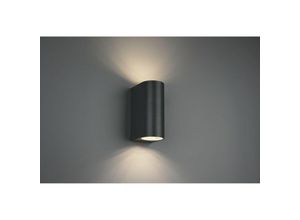 8055303602897 - Iperbriko - Wandleuchte Double Emission Led Rounded Roya Anthrazit H15 cm IP44 Trio Lighting