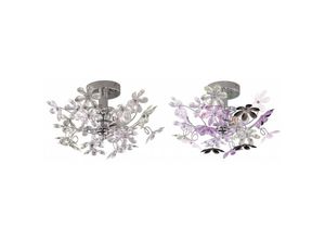 8055303603030 - Iperbriko - Applikation Blume 2xE14 Cromo Fiori Multicolor Ø38 cm Trio Lighting