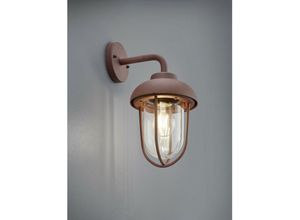 8055303603351 - Iperbriko - Duero Rust IP44 Lantern Wandleuchte und Trio Lighting Lampenschirm aus Glas