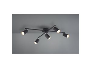 8055303614609 - Iperbriko - Deckenleuchte 5 verstellbare Strahler Marley Black Trio Lighting