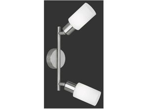 8055303614661 - Iperbriko - Deckenleuchte Nickel 2 Spot Verstellbarer Lampenschirm aus Glas Mars Trio Lighting