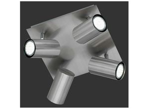 8055303614685 - Iperbriko - Quadratische Deckenleuchte 4 verstellbare Strahler Marley Nickel Trio Lighting 8055303614685 - Iperbriko - Quadratische Deckenleuchte 4 verstellbare Strahler Marley Nickel Trio Lighting