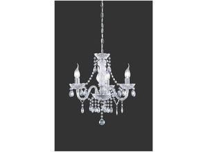 8055303615491 - Iperbriko - Kronleuchter mit Armen Classic Lüster 3-flammig Chrom Pendelleuchte Transparent Trio Lighting