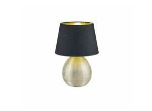 8055303617785 - Iperbriko - Lampe Groß Gold Keramiksockel Schwarz Luxor Lampenschirm Ø24 cm Trio Lighting