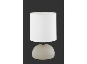 8055303617969 - Iperbriko - Moderne Cappuccino-Tischlampe aus Keramik weißer Lampenschirm ø 14 cm Trio-Beleuchtung