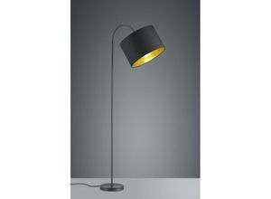 8055303621485 - Iperbriko - Hostel Stehlampe Metall Schwarz-Gold Verstellbarer Lampenschirm H156 cm Trio Lighting