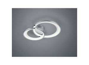 8055303625131 - Iperbriko - Granada Deckenleuchte Double Circle Chrome Led 29w Dimmbar L59 cm Trio Lighting