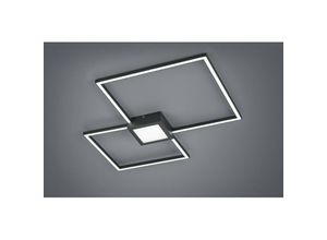 8055303625261 - Iperbriko - Hydra Double Square Led Deckenleuchte 28w Anthrazit L65 cm Dimmbare Trio-Beleuchtung