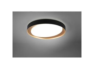 8055303626527 - Iperbriko - Zeta led dimmbare Deckenleuchte Ø48 cm Schwarz und Gold Trio Beleuchtung