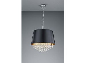 8055303631859 - Iperbriko - Aufhängung 3 Lichter Loreley Black Gold und Trio Lighting Dekorative Anhänger