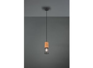 8055303632702 - Iperbriko - Aufhängung Tosh Schwarz 1xE27 Holz- und Metallkäfig Ø10 cm Trio Lighting