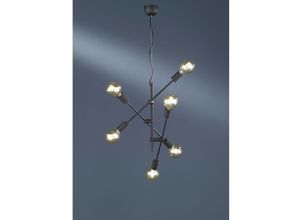 8055303632757 - Iperbriko - Vintage Suspension 6 verstellbare Lichter Cross Matt Black Trio Lighting