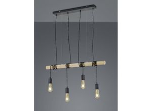 8055303632771 - Iperbriko - Brody Vintage Suspension 4xE27 Black Wood Trio Beleuchtung