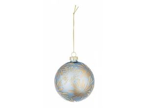 8055303652540 - Iperbriko - 12x Sfera Vt Daisy Azz-Oro D80 - Moderne Deckenleuchte mit Blumenmuster in Blau-Gold und einem Durchmesser von 80 cm