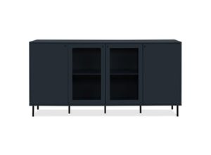 8055303677529 - Iperbriko - Credenza Caracas 51A mit 4 Türen und 4 Regalen in Navyblau H90xB180xT40