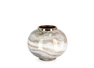 8055303685272 - Vase Bomb weiß grau gold D28x25h