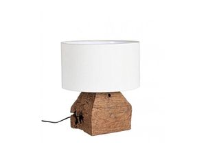 8055303687757 - Iperbriko - Tischlampe Holz D35x40h weißes Licht