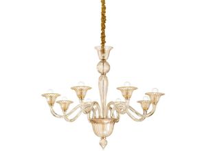8055303776147 - Iperbriko - Bernsteinfarbene Hängeleuchte d 890 x h min 1000 - max 1840 mm 8055303776147 - Iperbriko - Bernsteinfarbene Hängeleuchte d 890 x h min 1000 - max 1840 mm
