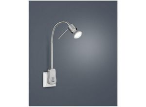 8055303834007 - Wandleuchte mit flexiblem Arm und verstellbarem GU10-Spot Laon Nickel Trio Lighting