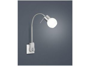 8055303835707 - Verstellbare LED-Wandleuchte Fred Nickel und weißes Glas Trio Beleuchtung 8055303835707 - Verstellbare LED-Wandleuchte Fred Nickel und weißes Glas Trio Beleuchtung