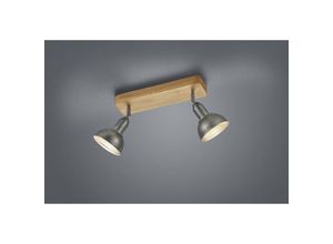 8055303855323 - Iperbriko - Industriestrahler Barra 2 Spot Delhi Nickel L33 cm 2xE14 Trio Lighting