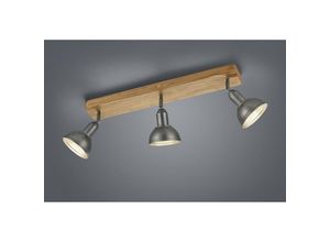 8055303855330 - Iperbriko - Industrial Spotlight Bar 3 Spot Delhi Nickel L58 cm 3xE14 Trio Lighting