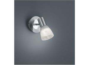 8055303855910 - Iperbriko - Spotlight Verstellbarer Levisto Nickel mit Trio Lighting Lampenschirm aus Glas