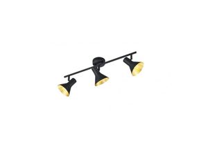 8055303860877 - Iperbriko - Deckenleuchte 3 Strahler E14 Nina Black and Gold Trio Lighting