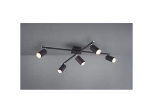 8055303860914 - Iperbriko - Deckenleuchte 5 verstellbare Strahler Marley Black Trio Lighting