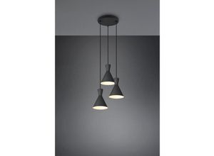 8055303865063 - Iperbriko - Enzo Runder Kronleuchter 3xE27 Matt Schwarz Trio Beleuchtung