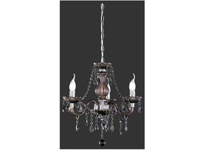 8055303866060 - Iperbriko - Kronleuchter mit Armen 3-flammig Classic Lüster Chrom Schwarz Dekorative Pendel Trio Beleuchtung