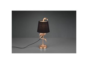 8055303873440 - Iperbriko - Goldene dekorative Flamingo-Lampe und schwarzer Lampenschirm Lola Trio Lighting