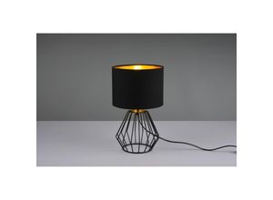 8055303873679 - Iperbriko - Chuck Tischlampe Geometric Metal Base Black And Gold Shade Trio Lighting